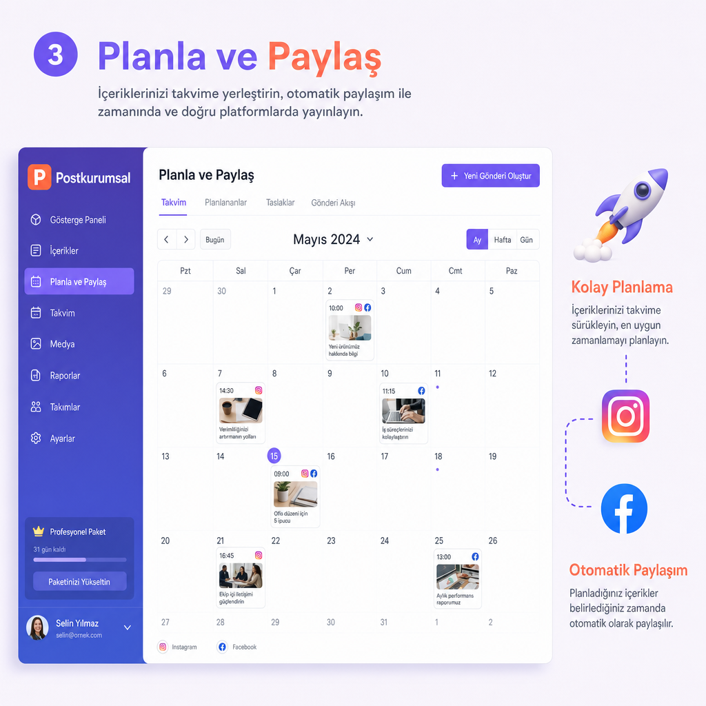 Planlayın ve paylaşın